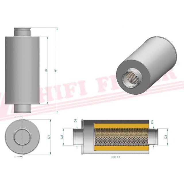 Filtre Hydraulique SH 63585 Hifi Filter référence fournisseur HIFSH63585